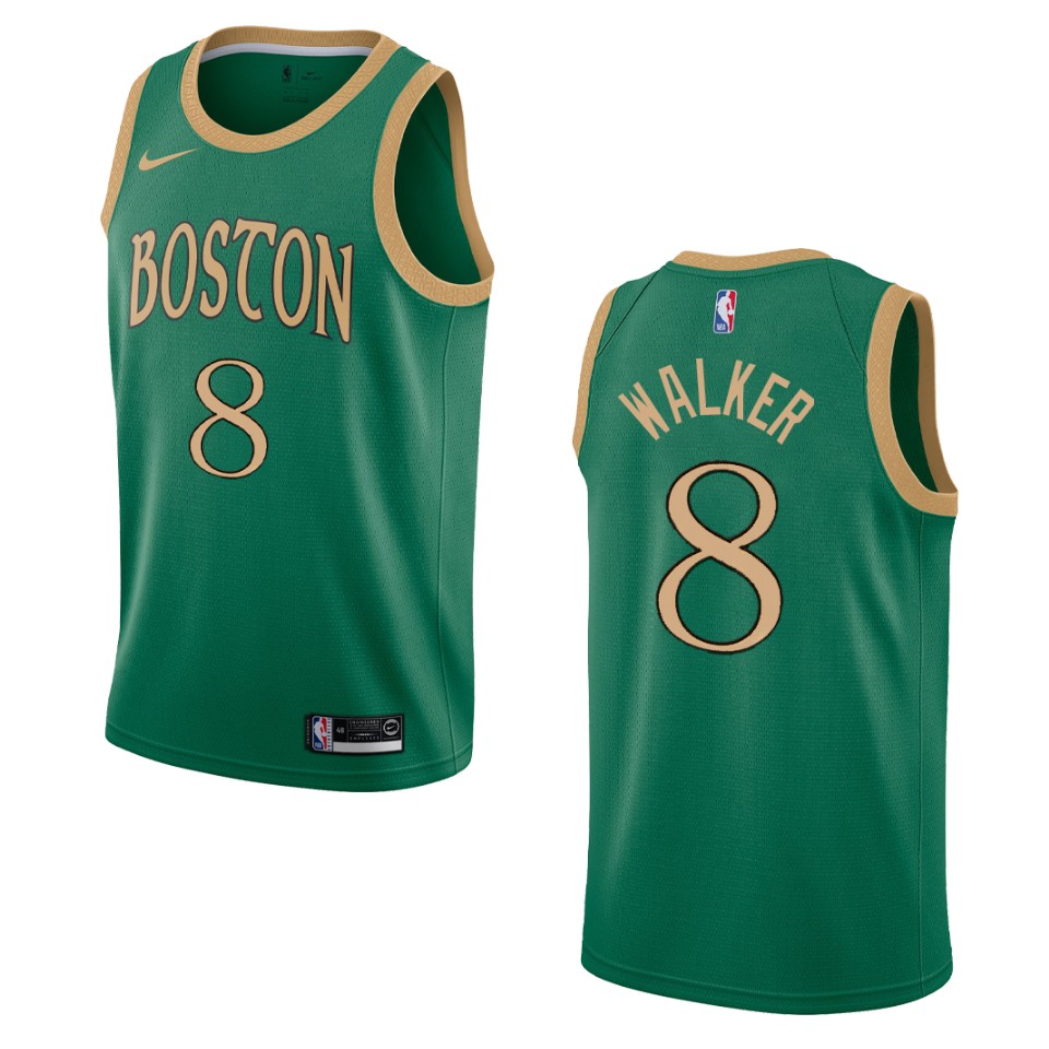 Men's Boston Celtics Kemba Walker #8 City 2019-20 Kelly Green Swingman Jersey 2401UXQQ